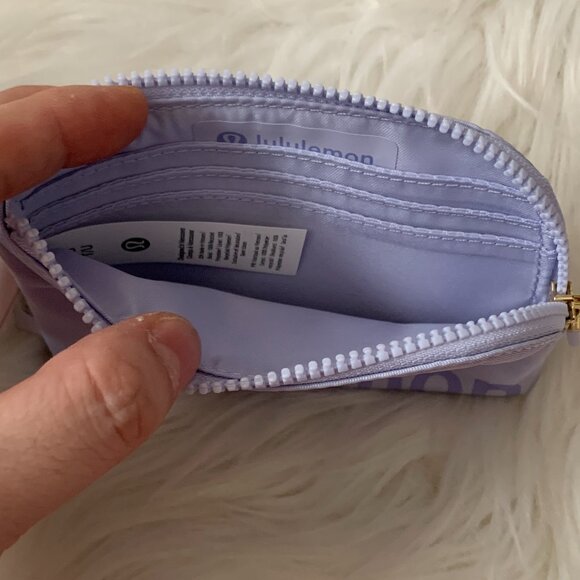 LULULEMON Card Pouch, Case & Keychain SET in Serene Blue/Dusty Lilac - Picture 8 of 8